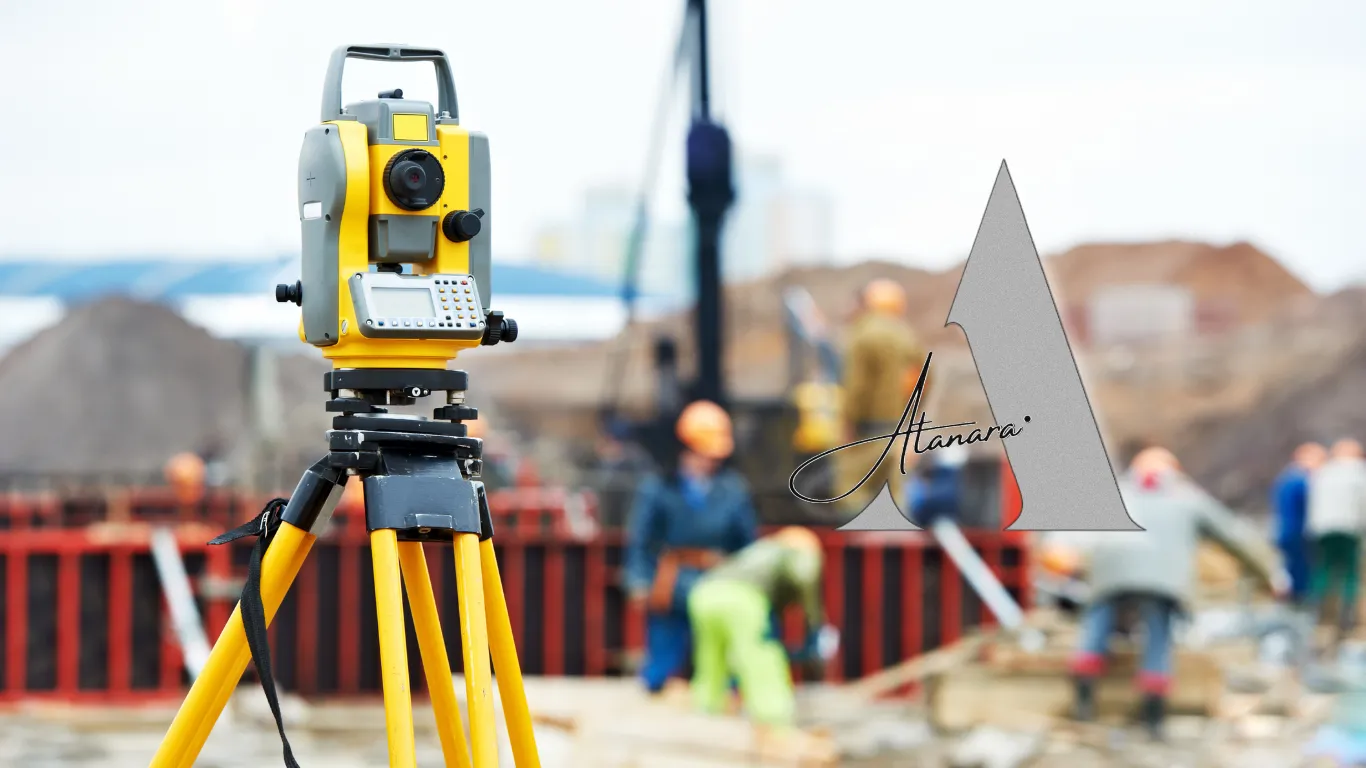 Surveyor melakukan pengukuran topografi untuk proyek jalan di Bandung